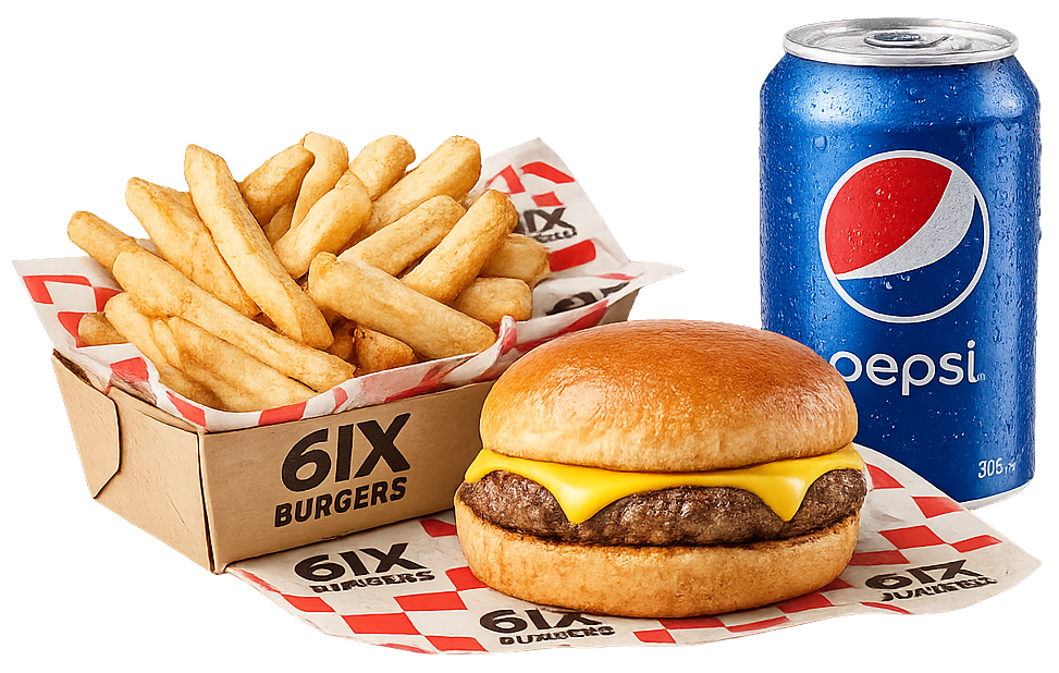 Kid's Meal menu at 6ix Burgers Markham Toronto